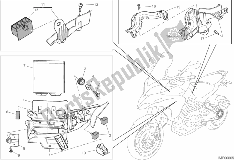 All parts for the Engine Control Unit of the Ducati Multistrada 1200 S GT 2013